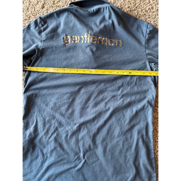 Dolce & Gabbana L/XL Blue/Gray Gentleman Long Sleeve Cotton Fitted Polo - Picture 8 of 10